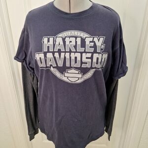Harley-Davidson Men's Navy Blue Shirt